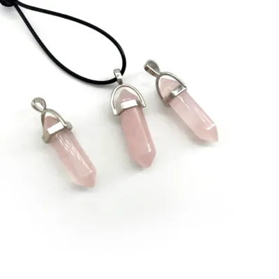 Spiritual Metaphysical Necklace Accessory Crystals 7 Seven Chakra Pointed Pendant