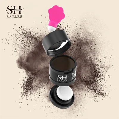 High Quality 3 Colors Herbal Waterproof Hair Line Filling Concealer Powder with 2-in-1 Formula for Baldness Treatment