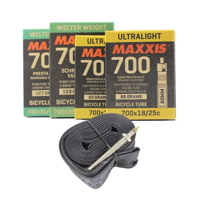 OEM/ODM Pneu Bicicleta Maxxis Inner Tyre 700*23/25/32/35/45 Ultralight Road Bike Presta Valve 48 60 80l Bicycle Inner Tube