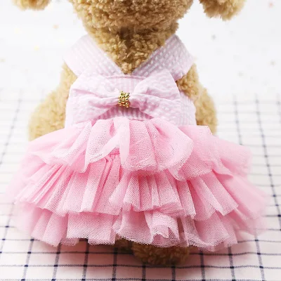 C&C Newest Pretty Pet Clothes Dog Flower Dress Pet Bowknot Dress