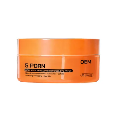 OEM PDRN Hydrogel Eye Patch Anti Dark Circles Under Eye Mask Caffeine Niacinamide Adenosine Alpha Arbutin 60pcs
