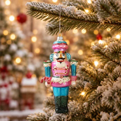 Lovely Soldier Shaped Ideas Decorating Blown Glass Animal Ornaments Glass Christmas Ornament Holiday Eco-friendly