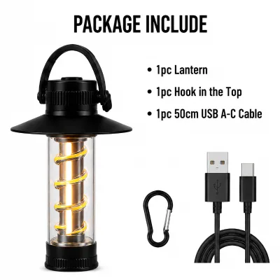 LED Warm White Garden Camping Light with IP44 Waterproof Lithium Polymer Battery Durable Aluminum Alloy Construction