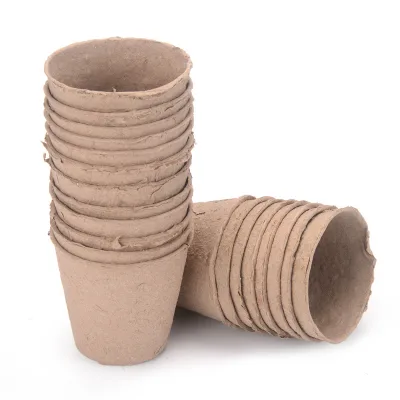 25 Pcs/Set Pulp Seedling Cup Degradable Seedling Pot Cultivation Flower Pot Planting Pot Disposable Nutrient Cup