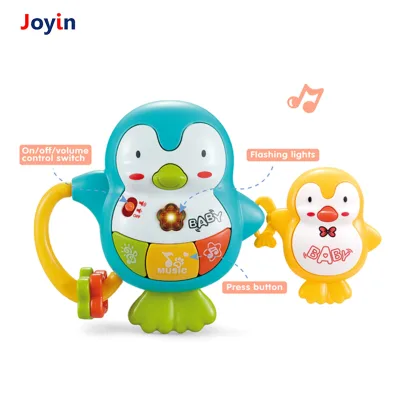 Rocking Light-Up Penguin - Fun and Soothing Toy for Baby Motor Skills