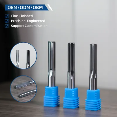 High Performance Fine Finished Tungsten Steel Cutting Tools Coating Machine Straight Groove Solid Carbide Reamer for Metal