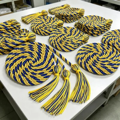 OEM 100% Polyester Size Many Colors Graduation Honor Cords Bulk Wholesale Eco-Friendly High Tenacity Honor Cord for Grad Days