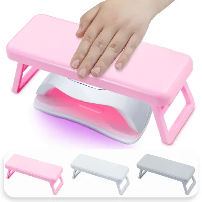Cross-border Foldable Heightened Plastic Nail Pillow Wrist Rest Holder Beauty Tools for Salon Use Wholesale