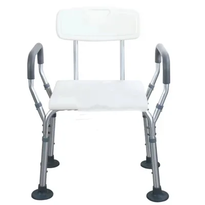 Modern Design Height Adjustable Aluminum Alloy Non-Slip Shower Seat Customized Shower Room Accessory