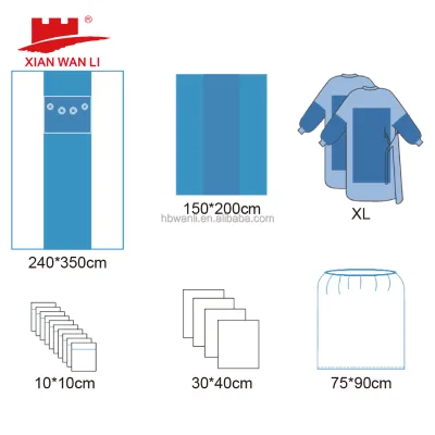 Sterile Disposable Cardiovascular Pack for Cardiac Catheterization and Angiography
