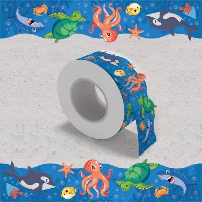 GF New Trends Sea Animals Roll Stickers Blackboard Decoration Waterproof Self Adhesive Cute Cartoon Border Decorative Stickers