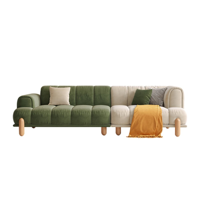 Modern design luxury colorful fabric cover wood based sectional sofa couch