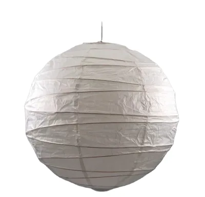 Round White Paper Lantern Lampshade: Hand - Folded Design, Ideal for Hanging Decor, Parties, Home Ambience Creation