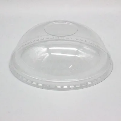 PET Dome Lids Food Grade Disposable Plastic Cup Covers Custom Logo for Cold Drink Bubble Beverages Tea Takeaway
