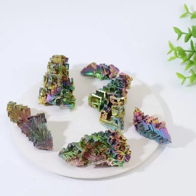High Quality Best Selling Bismuth Ore Feng Shui Carved Engraved Collectible Crystal for Sale