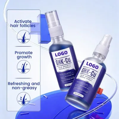 Cross-border Blue Copper Peptide Hair Care Spray GHK-Cu Hair Growth Essence Spray Customizable Hair Treatment Solution