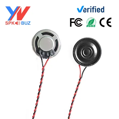 Factory Direct Sales 23mm 23*4.3mm 8Ohms1W Micro Polyester Film Speaker Built-in Magnet Voice Unit with Connector Terminal ROHS