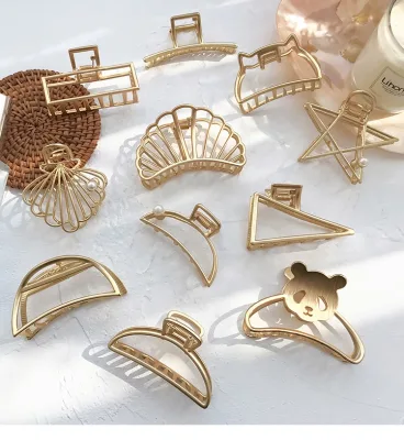Hot Metal Hairpin for Women Wholesale Hair Claw Clips Creative Hollow Metal Hair Clip for Women