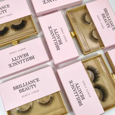 Your Own Brand Custom Package Faux Mink Eyelashes Vendor Natural 3D Effect Full Strip Eyelashes Petanas Vegan False Eyelashes