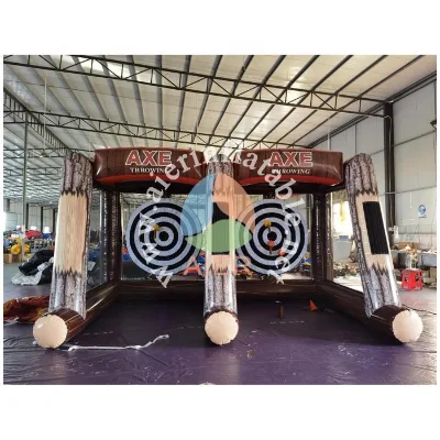 Outdoor Inflatable Competitive Sport Games axe Throwing Inflatable Double axe Throw Interactive Game Inflatable axe Target Games