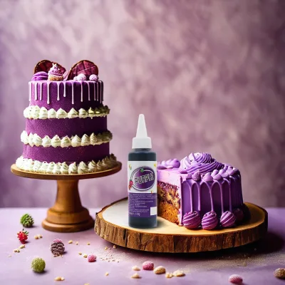 Factory Sale 140g Purple Liquid Halal Bakery Decoration Ingredients for Edible Food Dye for Cake Coloring Bottle Packaging