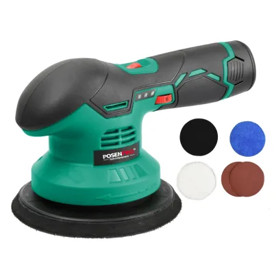 POSENPRO 150mm 12V Cordless Battery Industrial & DIY Professional Car Electric Polisher 2500-5000rpm Constant Speed