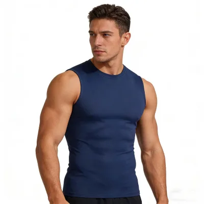 Men's Stretch Quick-Dry Sports Tank Tops, Breathable Compression Shirts, Sleeveless Gym Tops for Summer Fitness, Running & Train