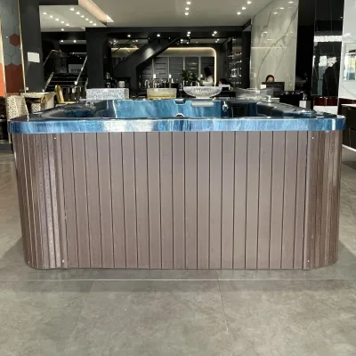 Best Free-standing Rectangular Foot Massage Spa with TV Soaking Feature and Drainer for Backyard Hot Tub Ideas in USA Villas