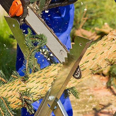 Folding Metal Top Sawhorse Jobsite Tool Heavy Duty Firewood Logging Timber Stand Freely Cutting Holder Metal Saw Horse