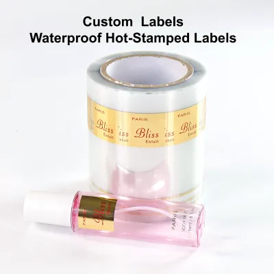 Factory-Direct Custom Transparent Gold Foil Waterproof Alcohol-Resistant Bottle Sticker Labels