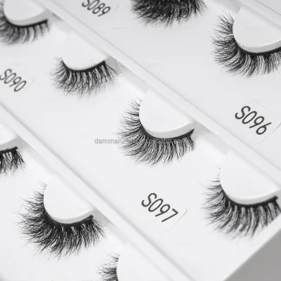 DAMMAN Real Mink Half Strip Eyelash Soft Material Thin Strip Lashes Create Cat Eye Lash Strips OEM ODM Private Label Packaging