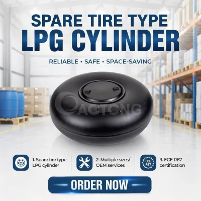 ACT Auto and Motorcycle High Pressure lpg Gas Cylinders Gasoline lpg Cng Automotive Gas Equipment lpg Conversion tank