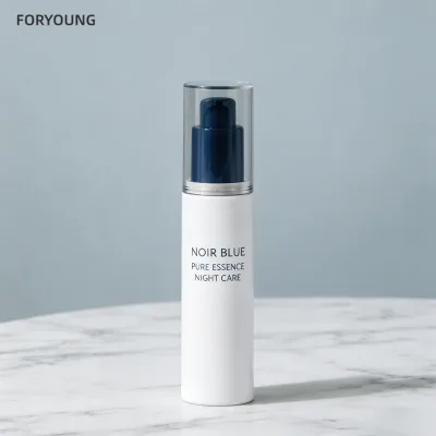 Luxury Printed Screen Foil Labels Screen Printing Stickers 25ml Recycled PP Vacuum Bottle Airless Pump for Skincare