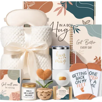Stylish Wellness Pampering Kit With Cosmetic Bag Tumbler Scented Candle Bath Accessories For Graduation Congratulation