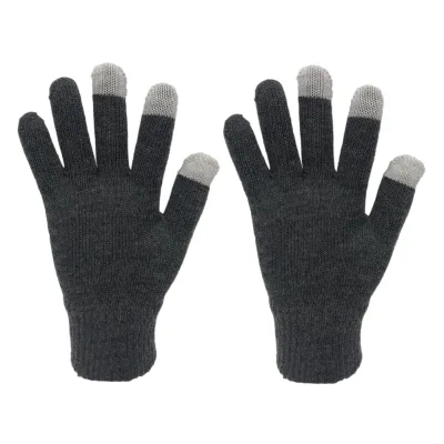 Deliwear Wholesale Thermal Insulated Merino Wool Knitted Touch Screen Gloves Liner for Winter