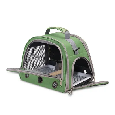 Lightweight Foldable  Zipper Small Animal Storage Backpack Pet Transport Box Bird Carrier