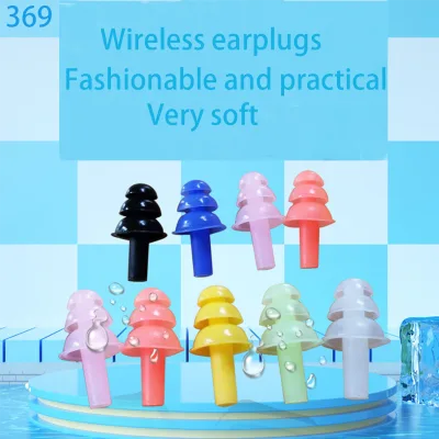 369 JW124108 Dongguan Factory Direct Supply Made in China Soft Silicone Swimming & Wading Earplugs Comfortable Waterproof