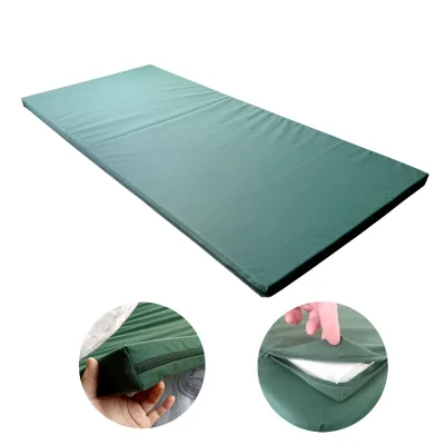 China Factory Vacuum Compressed Very Cheap Foam Mattress Thin Outdoor Camping Mattress Cheap Green Color Fabric Foam Mattress