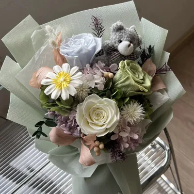 Preserved Flowers Bouquets for Back to School Valentine's Day Chinese New Year Father's Day Mother's Day Christmas