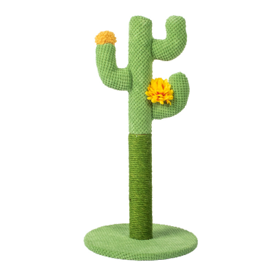 Wholesale New Fashion Green Cactus Shape Pet Cat Scratching Post Cactus Cat Scratcher Tree