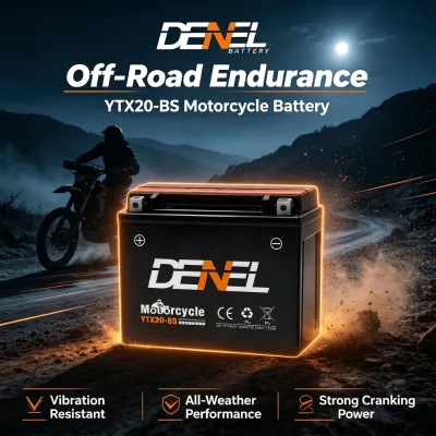 DENEL YTX-5L 20AH 12V New Maintenance Free Lead-Acid Battery Continuous Casting & Rolling Low Internal Resistance Busbar