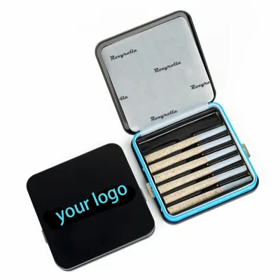 Custom Logo Metal Tin Box Black CR Certified Childproof Cigarette Box Smell Proof 6 Pack Pre Herbal Roll Cone Packaging Tin Box