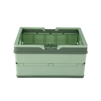 Large Capacity Containers Foldable Plastic Storage Box with Handle for Organizing Folding Basket