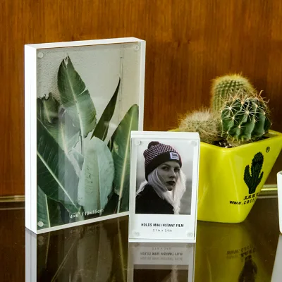 Factory High Quality Mini Picture Frame Square Magnetic Acrylic Photo Frame  Polaroid
