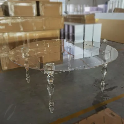 FSDKX Event Luxury Gold Frame S Shape Round Circle Serpentine Event Dining Table Set for Banquet Wedding Decoration