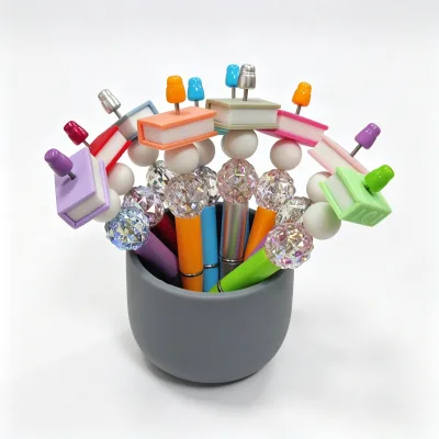 3D Silicone  Focals Book Focals Beads  Mix Bag Beads  Different Style for  Teachers' Day  School Open Beaded Accessories