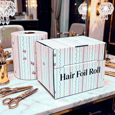 Wholesale Bulk Supply Professional Printed Hair Foil Roll Dispenser Box Aluminum Hair Foil for Salon Hair Dye Stylist Daily Use