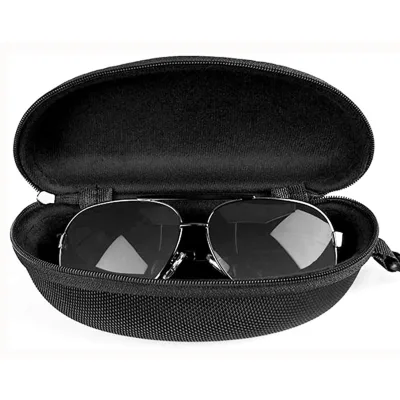 Custom Black Zipper Sunglasses Case with Hard Carrying EVA Bags & Cases Featuring Eva Print for Storage & Protection