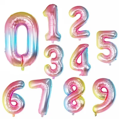 40 Inch Pink Mylar Number Balloons Baby Girl Baby Shower Party Decoration Balloon Supplies