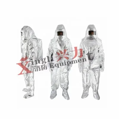 Hot Selling Xingli Brand Silver Aluminum Foil High Temperature Firefighter Fire Protection Suit Model XL-AS